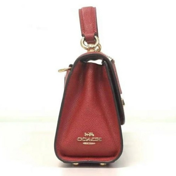 Coach Red/White striped leather bag - Picture 3 of 5